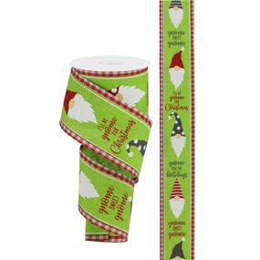 2.5"X10YD CHRISTMAS GNOME RYL/GINGHAM - LIME/RED/WHITE - RG0879833