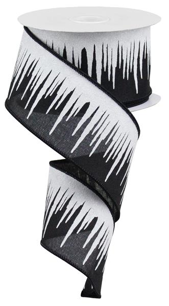 2.5"X10YD ICICLES - BLACK, WHITE AND SILVER - RGA117702