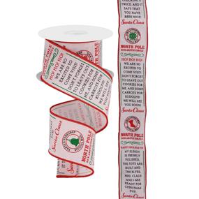 2.5"X10YD LETTERS FROM SANTA ON ROYAL - LT PINK/RED/EMERALD - RGA134615