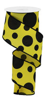 2.5"X10YD GIANT THREE SIZE DOT - YELLOW AND BLACK - RGA194329