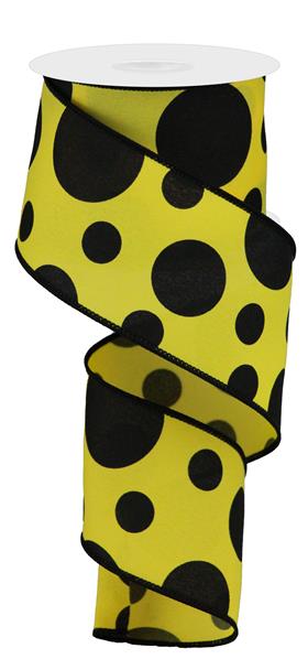 2.5"X10YD GIANT THREE SIZE DOT - YELLOW AND BLACK - RGA194329