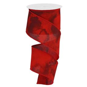 2.5"X10YD WATERCOLOR BLEND - CREAM, BURGUNDY, CRANBERRY, RED - RGB11212C