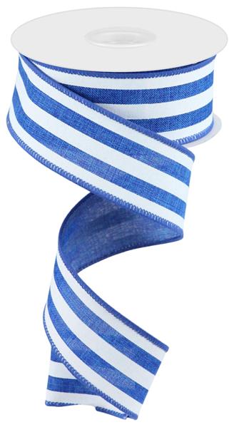 1.5"X10YD VERTICAL STRIPE - ROYAL BLUE AND WHITE - RGC156225