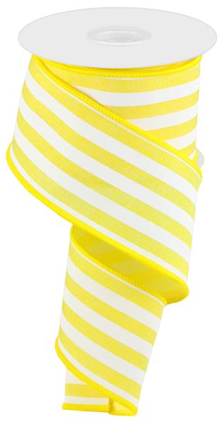 2.5"X10YD VERTICAL STRIPE - YELLOW AND WHITE - RGC156329