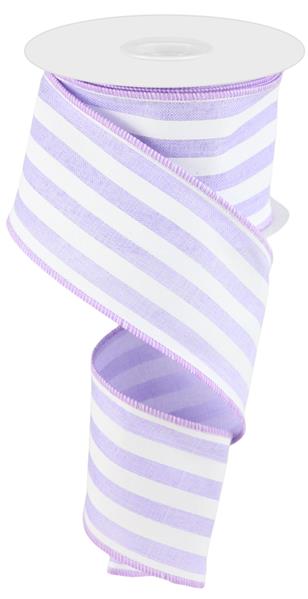 2.5"X10YD VERTICAL STRIPE - LIGHT LAVENDER AND WHITE - RGC1563NR