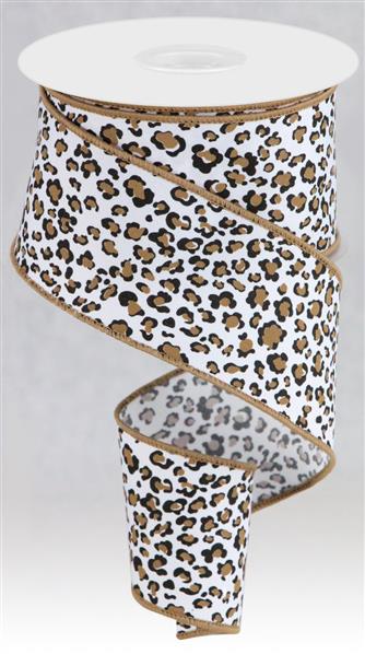 2.5"X10YD MINI LEOPARD - WHITE/BLACK/BROWN - RGC185327
