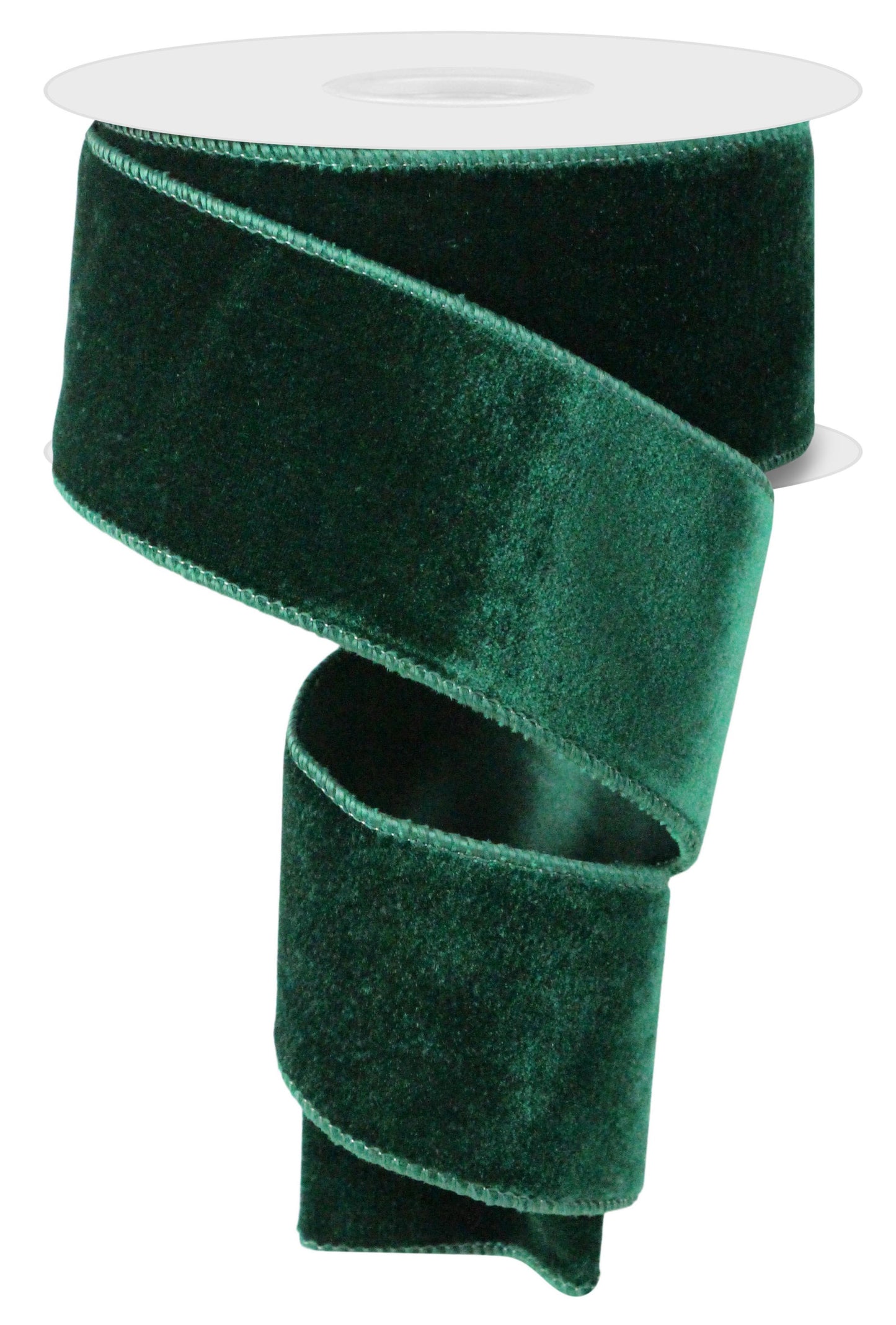 2.5"X10YD DELUXE VELVET SATIN BACKING - HUNTER GREEN - RGE165912