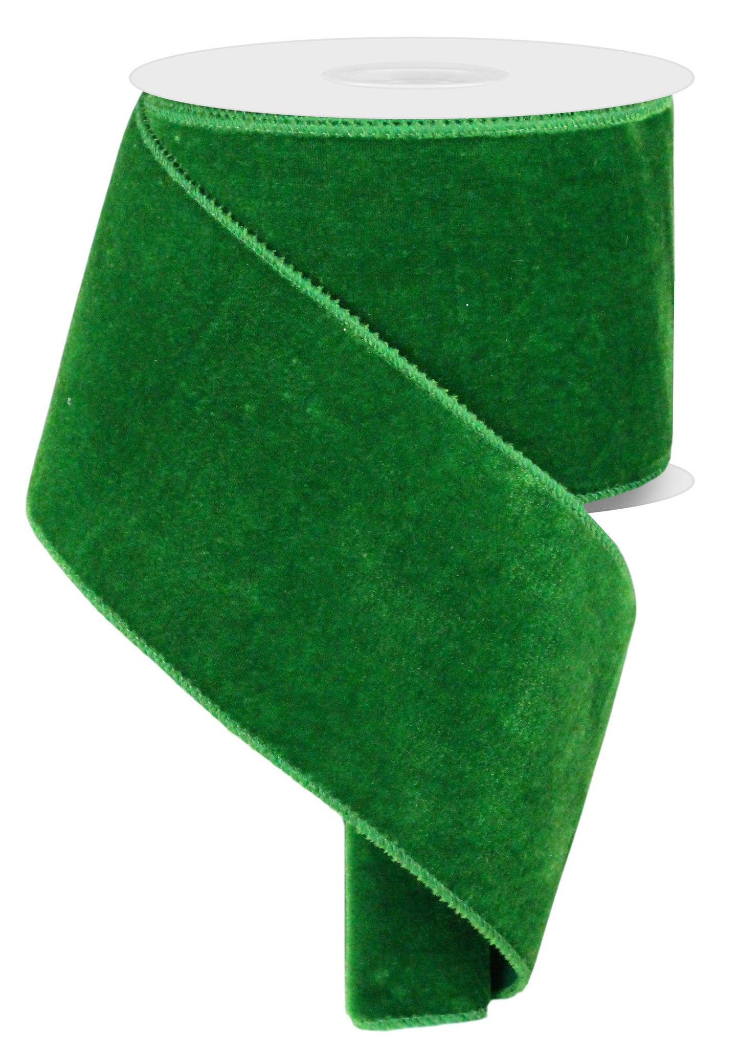 4"X10YD DELUXE VELVET/SATIN BACKING - EMERALD GREEN - RGE166006