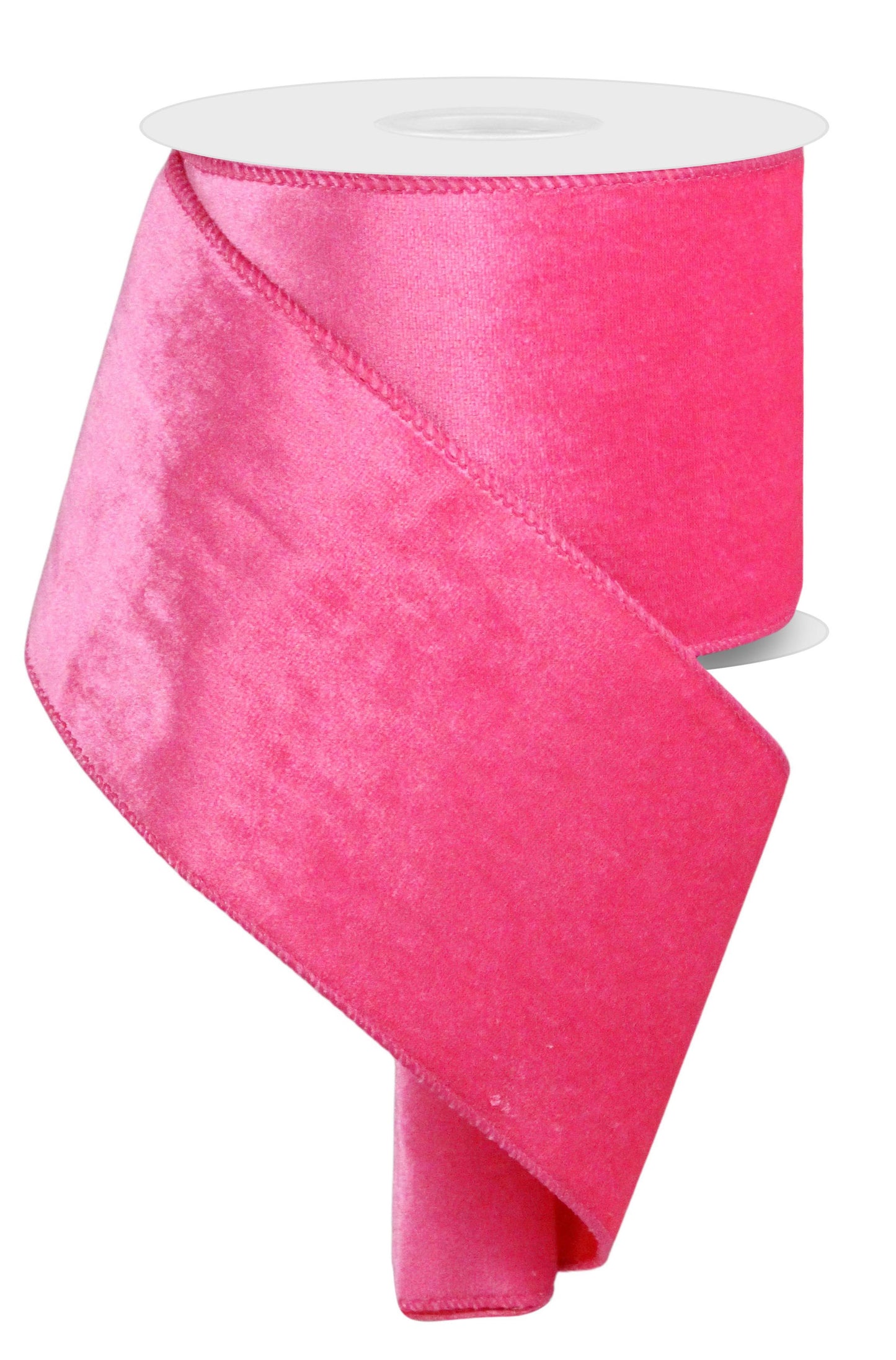 4"X10YD DELUXE VELVET/SATIN BACKING - HOT PINK - RGE166011