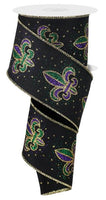 2.5" x 10yd Fleur De Lis