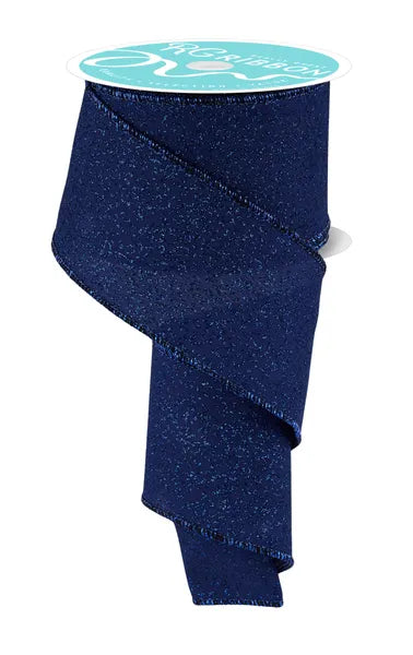 2.5"X10YD IRREGULAR SPOTTED GLITTER-NAVY BLUE-RGF182019