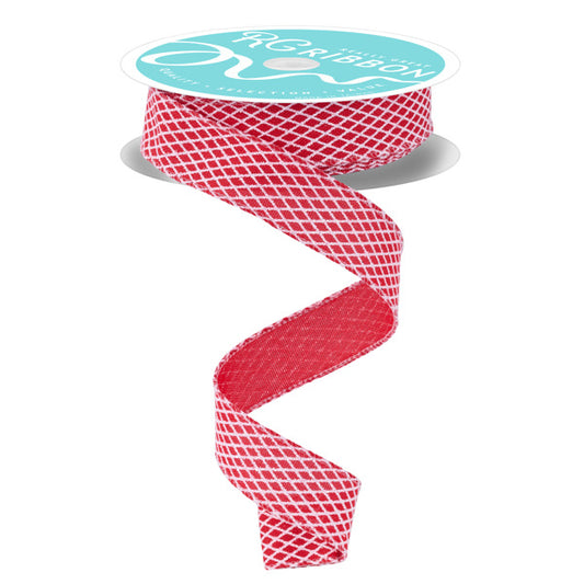 7/8"X10YD MINI HARLEQUIN - RED/WHITE - RGF769524
