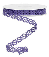 5/8"X10YD LAVENDER OPEN WEAVE TRIM, WIRED - RN586113