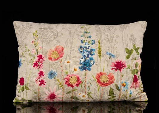 24"W X16"H FLORAL PILLOW W/EMBROIDERY -RT089630