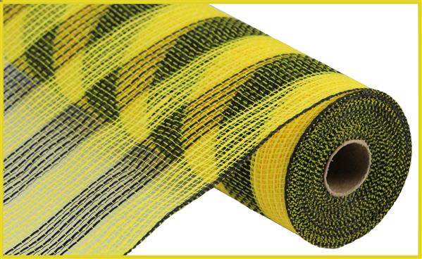 10.25"X10YD FAUX JUTE WITH SMALL STRIPE - YELLOW WITH BLACK - RY8319F4