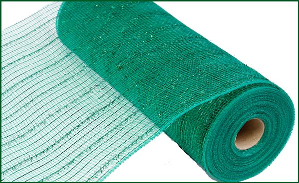 10.25"X10YD TINSEL WITH FOIL MESH - EMERALD GREEN - RY840006