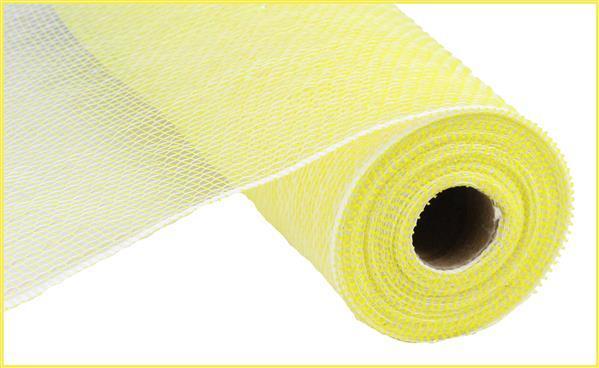 10.25"X10YD PASTEL YELLOW AND WHITE IRID FOIL MESH - RY8501C9