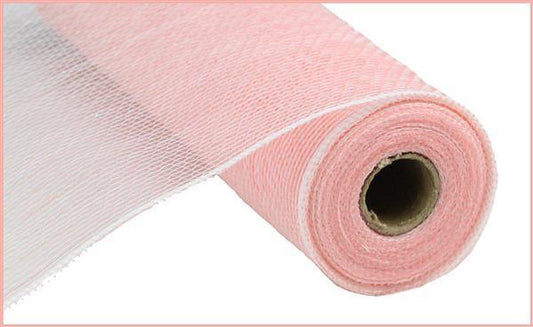 10.25"X10YD PASTEL CORAL AND WHITE IRID FOIL MESH - RY8501E5