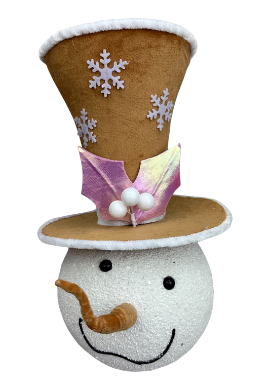 Orn Gingerbread Snowman H14xDIA8.5-Brown-86537BN