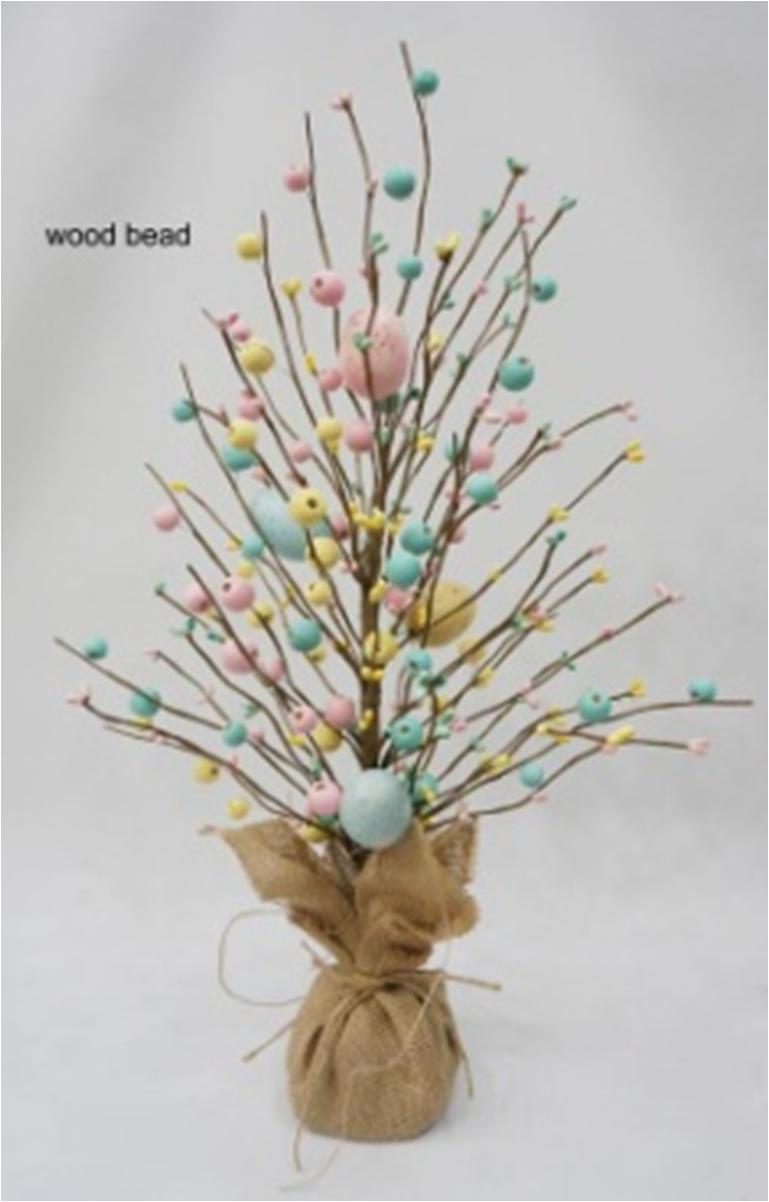 21" EASTER EGG & BERRY TREE WITH BURLAP BASE - SA2026