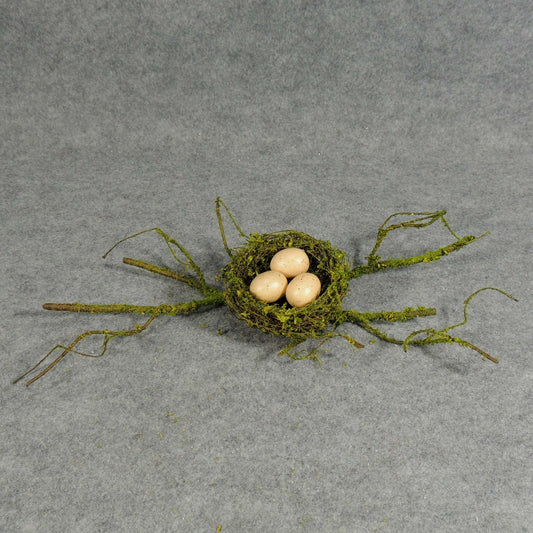 NEST ON BRANCH TWIG AND MOSS 17"L 4.5" NEST - SA5035