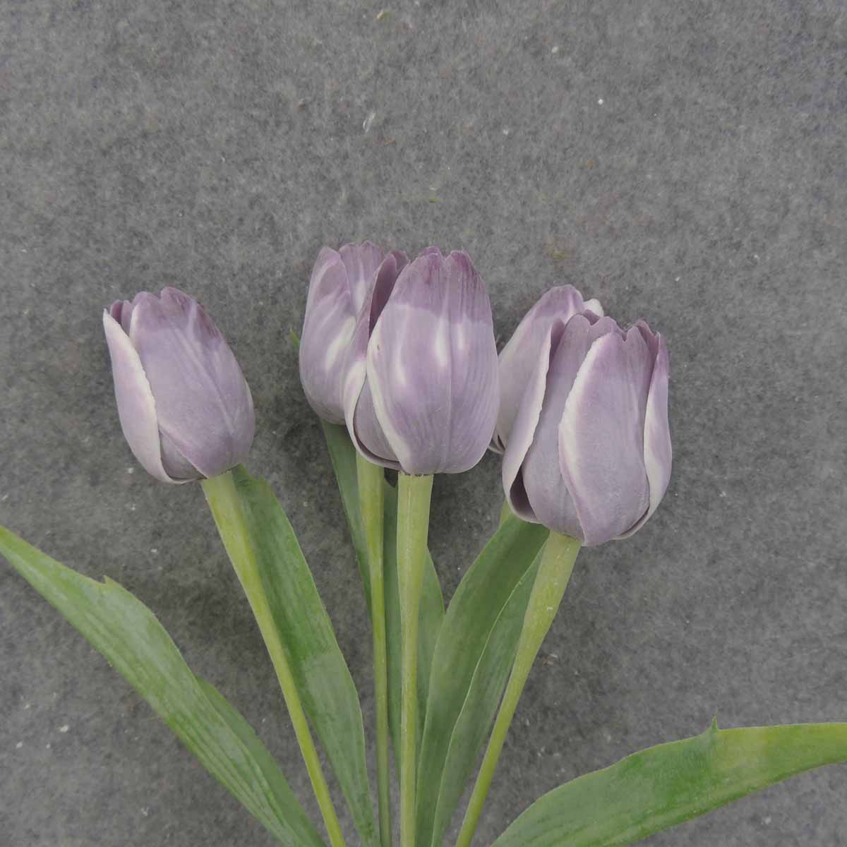 TULIP BUNDLE X5 17" PURPLE AND WHITE - SB0010-PWH