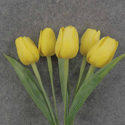 TULIP BUNDLE X5 17" YELLOW - SB0010-YEL