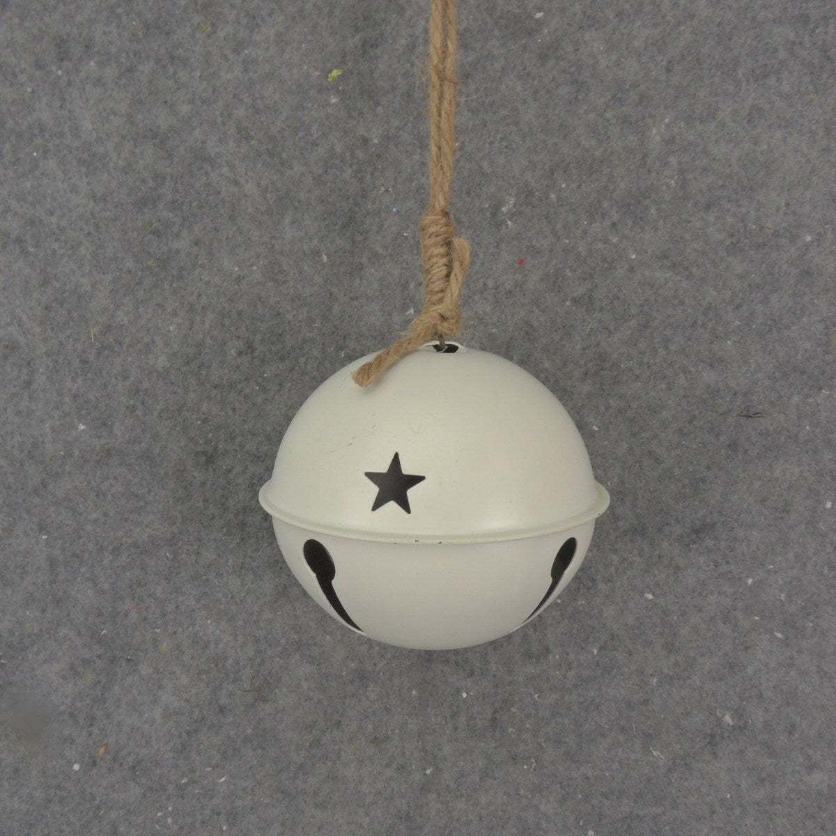 4" JINGLEBELL ORNAMENT WHITE - XA1050-WHT