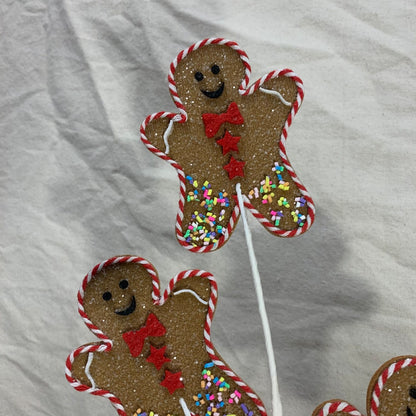 27.5" GINGERBREAD MAN SPRAY X3 FROSTED - XA1120