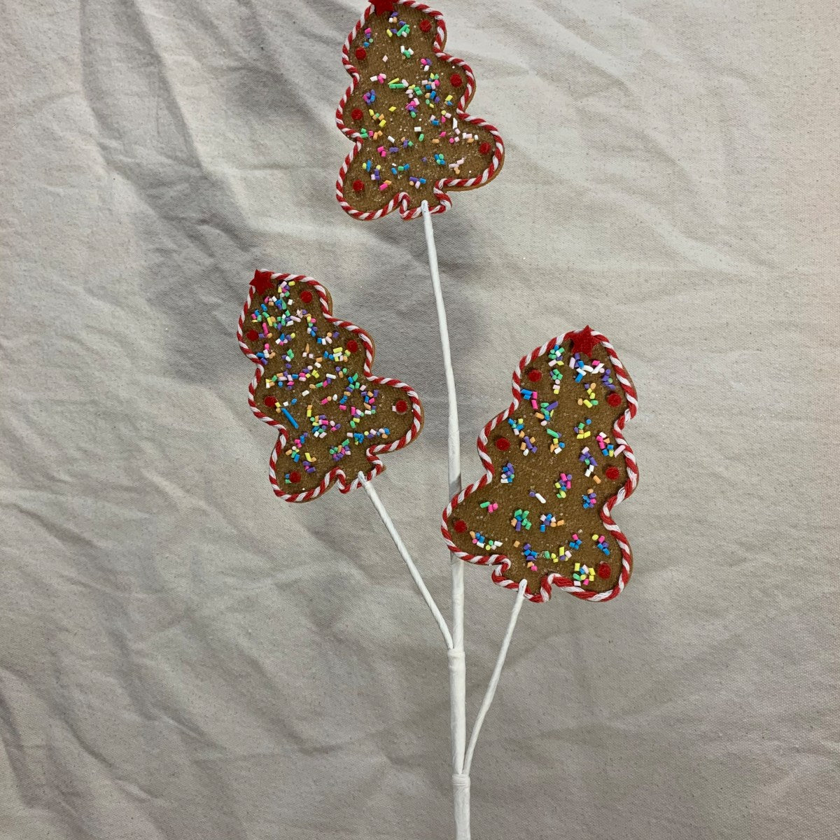 27.5" GINGERBREAD TREE SPRAY X3 FROSTED - XA1121