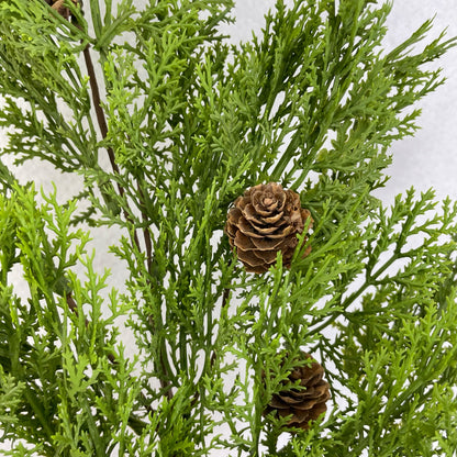 28" CEDAR SPRAY WITH PINECONES - XA2064