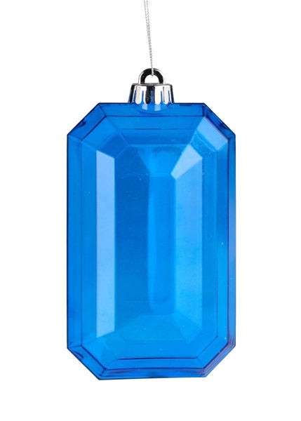 7"L X 4"W RECTANGLE GEM ORNAMENT - ROYAL BLUE - XJ544525