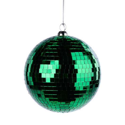 150MM MIRROR BALL ORNAMENT - EMERALD GREEN - XJ703606