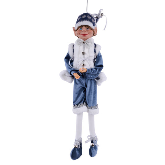 30"H VELVET ELF - SMOKE BLUE/WHITE - XN4366