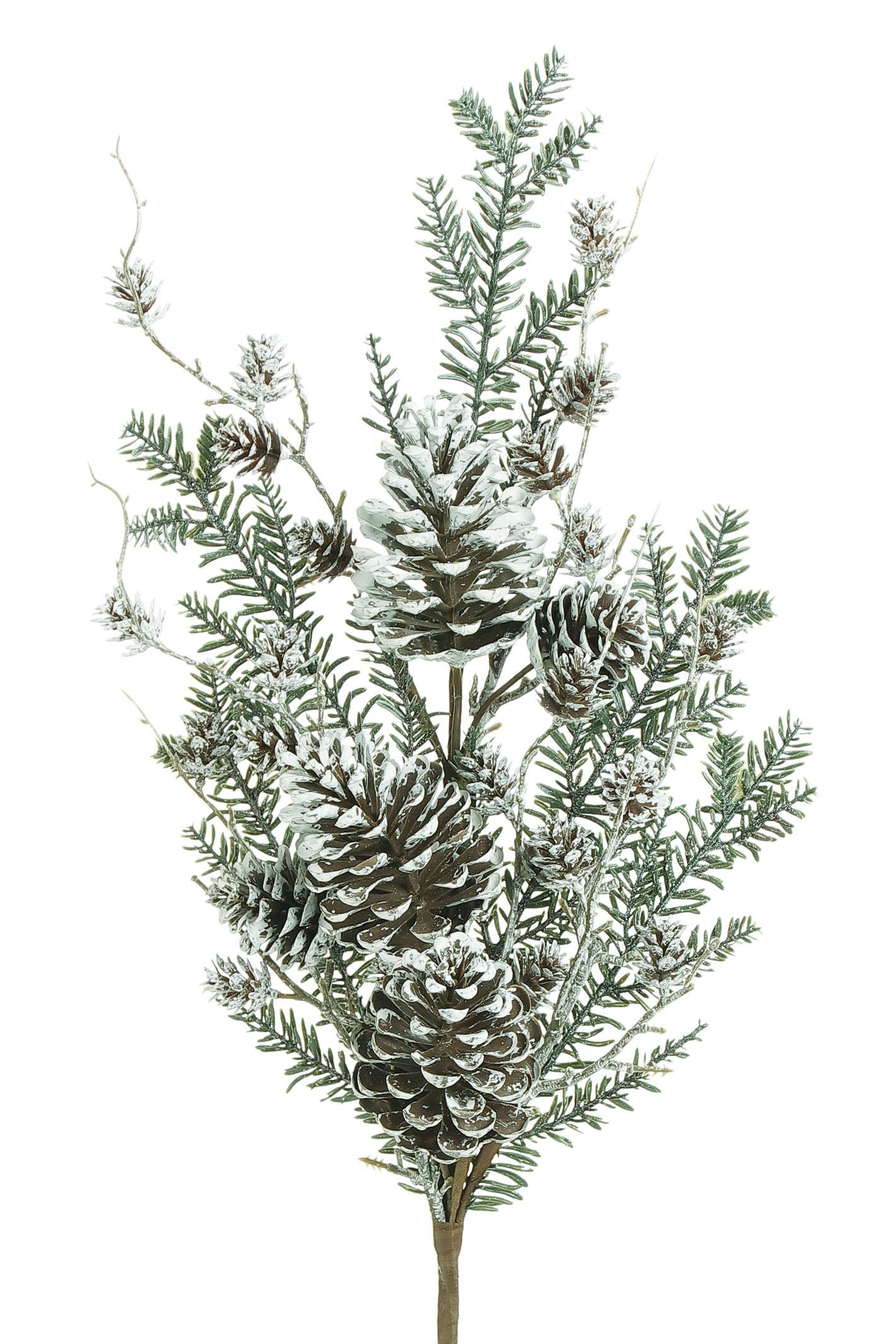 32" Natural Green Snow Pinecone and Pine Spray - XP2531