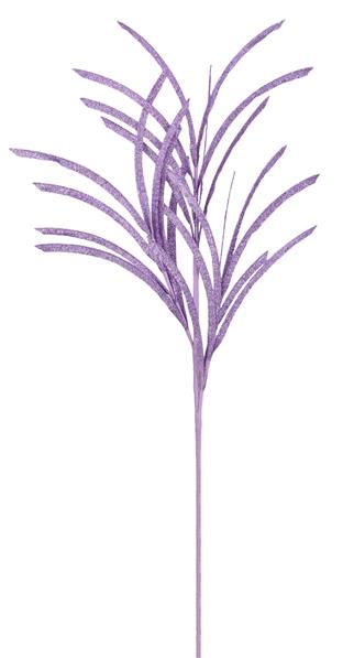 31"L GLITTERED/PAPER GRASS SPRAY - BRIGHT LAVENDER - XS110013