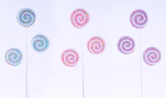 24"L CANDY SPRINKLE SWIRL SPRAY - Blue, Pink or Purple - XS1258