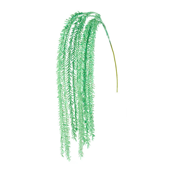 48"L IRID GLITTER PINE HANGING SPRAY - GREEN - XS247109