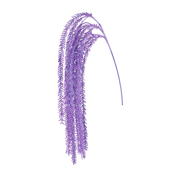 48"L IRID GLITTER PINE HANGING SPRAY - LAVENDER - XS247113