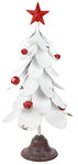 26.5"HX12"DIA METAL CHRISTMAS TREE - WHITE/BROWN - XT329427