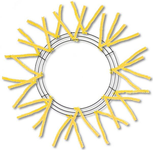 15"WIRE,25"OAD-PENCIL WORK - WREATH X18 TIES, YELLOW - XX750429