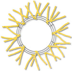 15"WIRE,25"OAD-PENCIL WORK - WREATH X18 TIES, YELLOW - XX750429