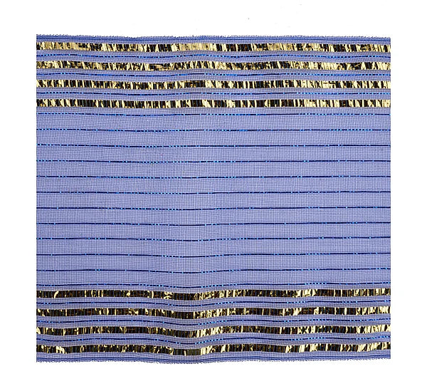 10.5"SQ FINE WEAVE MATTE/MET. BORDER SHT- 40EA/BG; NAVY BLUE/GOLD- RF2679CF