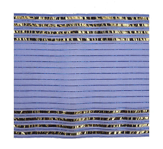 10.5"SQ FINE WEAVE MATTE/MET. BORDER SHT- 40EA/BG; NAVY BLUE/GOLD- RF2679CF