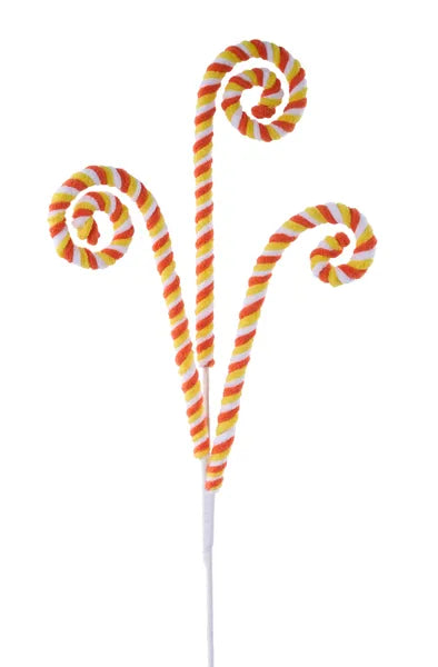 28"L Velvet Rope Coil Spray x 3-Orange/Yellow/White-XS1448J7