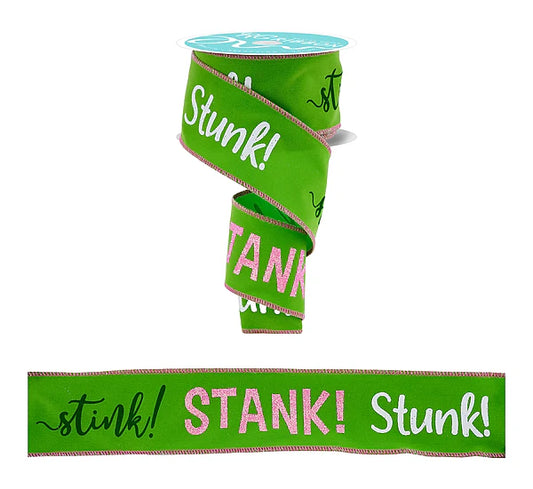 2.5"X10YD STINK STANK STUNK/VLT- LIME/PINK/WHITE/EMERALD- RGH104533