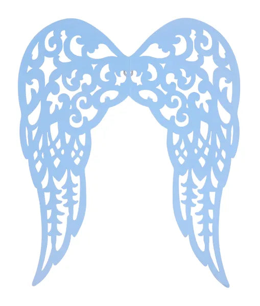 17.75"Hx14.75"L Filigree Angel Wings-Light Blue-MD153714