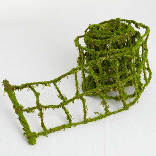 6' x 4" Artificial Moss Mesh Wire Ribbon-Moss-SA6000