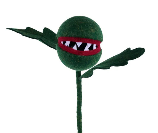 30"L x 4.33"W Felt Venus Fly Trap Spray-Green/Red/White-MN046109