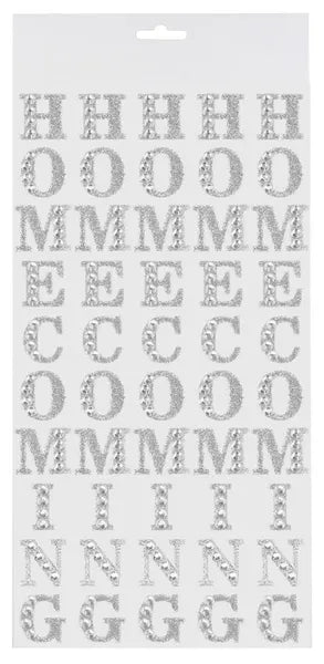 1" Homecoming Letter Sticker Page-Silver-MD042226